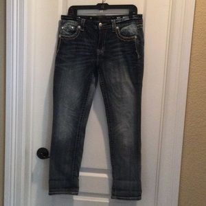 Miss Me mid-rise curvy crops size 29